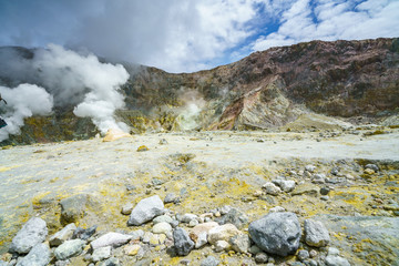 Smoke,volcanic crater,white island,new zealand 27