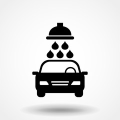Car wash vector icon on white background. Simple vector illustration.
