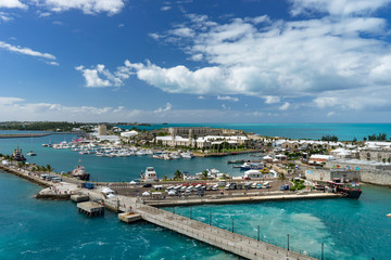 View of the cruise port in KINGS WHARF, BERMUDA