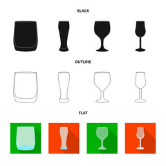 Vector design of form and celebration icon. Collection of form and volume stock vector illustration.