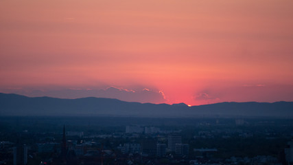 sunset in karlsruhe