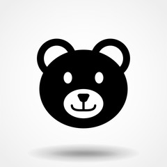 teddy bear, toy, icon, vector illustration eps10