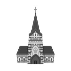 Fototapeta na wymiar Vector illustration of church and catholic logo. Set of church and europe vector icon for stock.