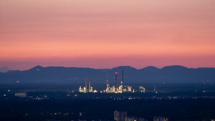 Fototapeta premium industry in sunset