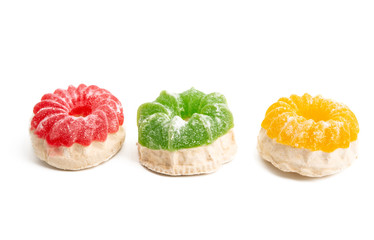 fruit jelly marshmallow isolated
