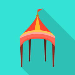 Vector design of canopy and tent sign. Set of canopy and sunshade stock symbol for web.