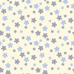 Fototapeta na wymiar floral seamless random repeat pattern simple design