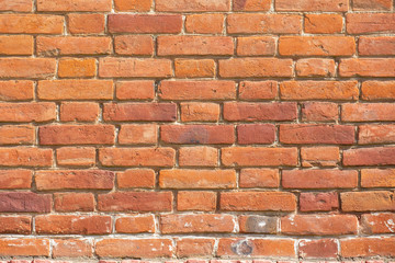 Old red brick wall texture background Can be used as a background.
