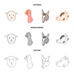 Isolated object of agriculture and breeding symbol. Set of agriculture and organic  stock symbol for web.