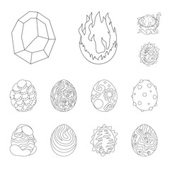 Vector design of dinosaur  and magic  logo. Collection of dinosaur  and fantasy vector icon for stock.