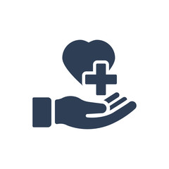 Simple Illustration of Heart Care Icon