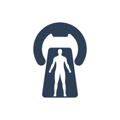 Simple Illustration of Tomography /Scanner Icon