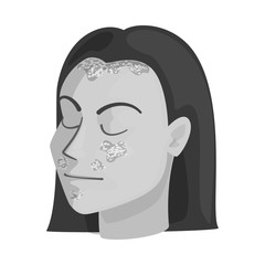 Vector illustration of psoriasis  and skin  symbol. Set of psoriasis  and allergy  vector icon for stock.