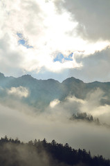 Cloudy Mountains Nature Landscape