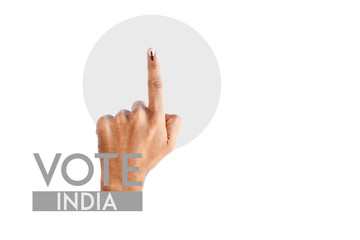 Indian Voter Hand with voting sign