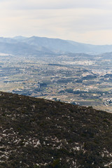 Panoramic view of Benitachell town in Spain