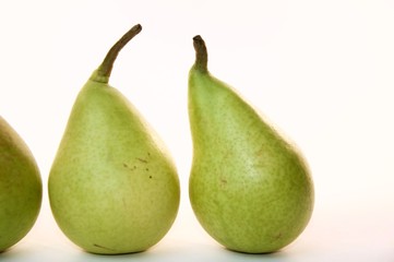 Three pears isolated