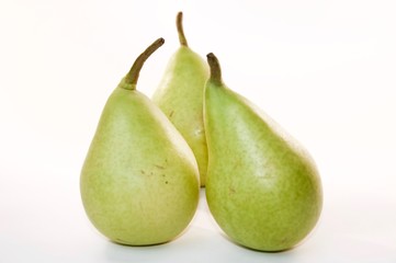 Three pears isolated