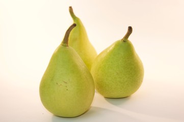 Three pears isolated
