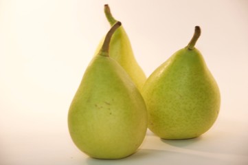 Three pears isolated