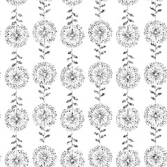 Silver glitter, floral element on white background