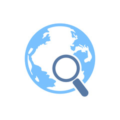 Simple Illustration of Global Searching Icon