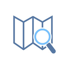 Simple Illustration of Location Search Icon