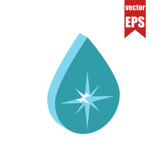 Drop icon.Isometric and 3D view.