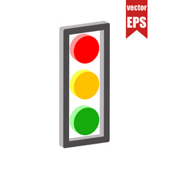 Traffic light icon.Isometric and 3D view.