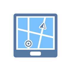 Simple Illustration of GPS Tracking Device Icon