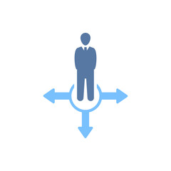 Simple Illustration of Businessman Choice Icon