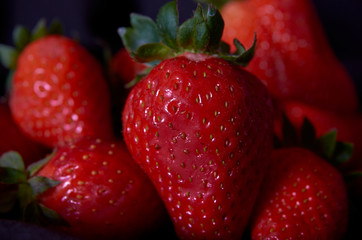 A bunch of strawberries