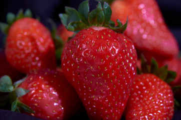A bunch of strawberries