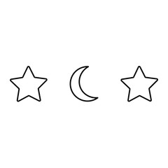 star and moon logo icon