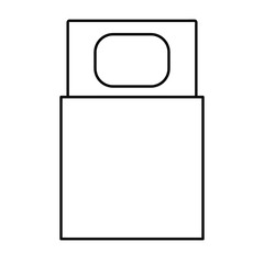 Single Bed top view outline icon