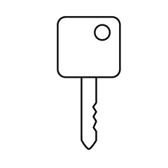 Old key outline icon. linear style sign for mobile concept and web design. Key simple line vector icon. Password symbol