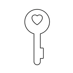 Old key outline icon. linear style sign for mobile concept and web design. Key simple line vector icon. Password symbol