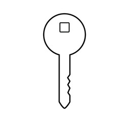 Old key outline icon. linear style sign for mobile concept and web design. Key simple line vector icon. Password symbol