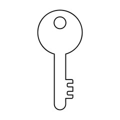 Old key outline icon. linear style sign for mobile concept and web design. Key simple line vector icon. Password symbol