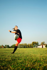Female soccer player outdoors © bokan