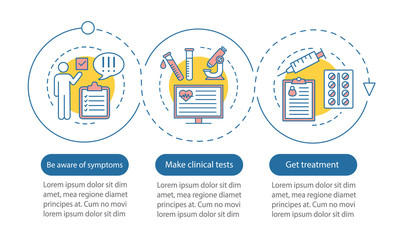 Medical screening vector infographic template