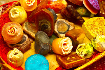 Multicolored handmade soap