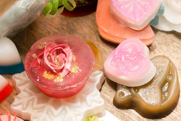 Multicolored handmade soap