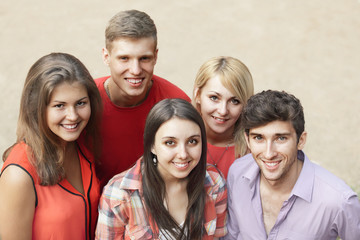 close up.portrait of a group of students.the concept of friendship