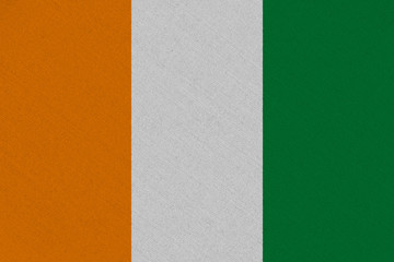 Fototapeta premium cote d'ivoire - Ivory Coast fabric flag
