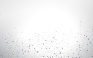 Abstract connecting dots and lines