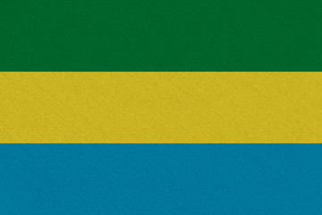 gabon fabric flag