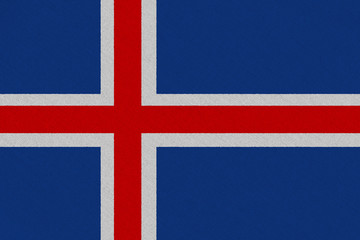 Iceland fabric flag