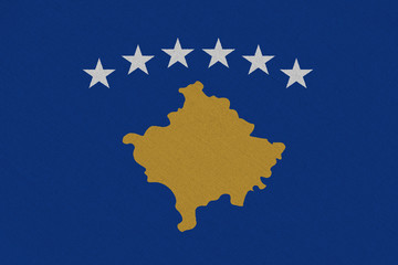 Kosovo fabric flag