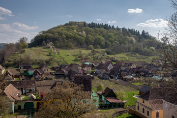 Fototapeta na wymiar Pueblo medieval de Biertan, Transilvania, Rumania